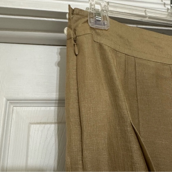 Banana Republic Skirt Womens 4 Golden Tan Linen Silk Blend Lined Career Classic - Picture 5 of 8